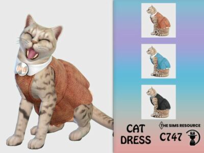 CAT Dress C747 By Turksimmer Sims 4 CC