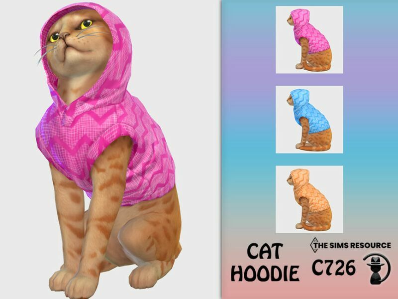 CAT Hoodie C726 By Turksimmer Sims 4 CC