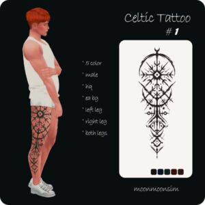 Celtic Tattoo 1 By Moonmoonsim Sims 4 CC