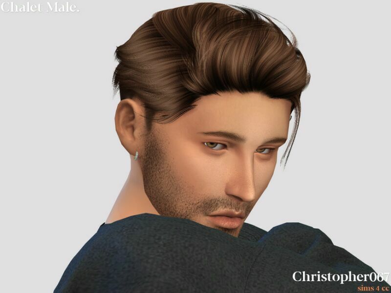 sims 4 cc chalet earrings male by christopher067 2