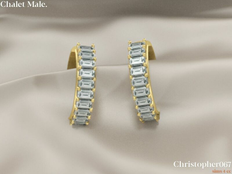 sims 4 cc chalet earrings male by christopher067 3