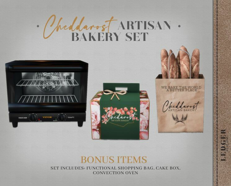 Cheddarost Bakery Bonus Items Sims 4 CC