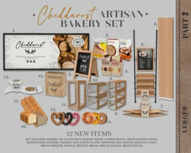 Cheddarost Bakery Part 2 Sims 4 CC