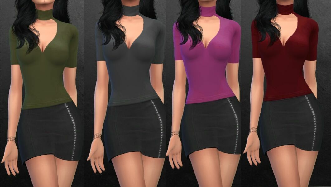 sims 4 cc choker t shirt by catysix 2