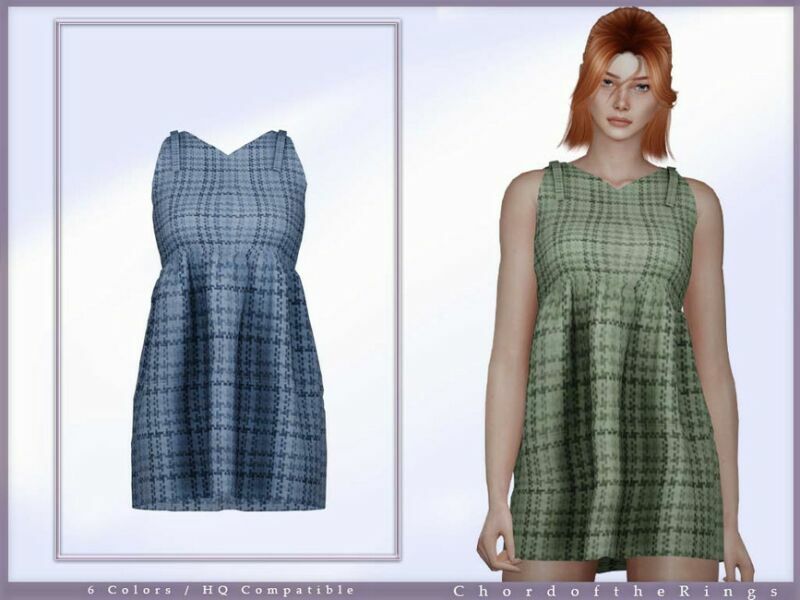 Chordoftherings Dress NO.118 By Chordoftherings Sims 4 CC