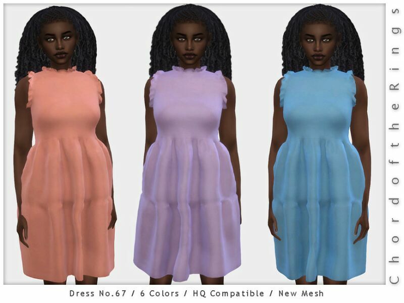 Chordoftherings Dress NO.67 By Chordoftherings Sims 4 CC