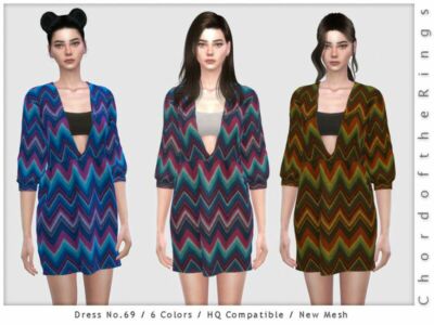 Chordoftherings Dress NO.69 By Chordoftherings Sims 4 CC