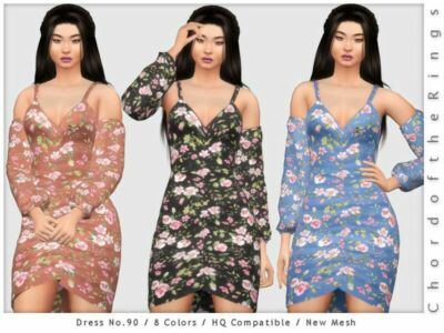 Chordoftherings Dress NO.90 By Chordoftherings Sims 4 CC