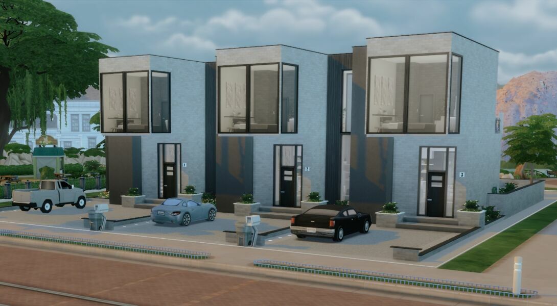 Cinders AVE Townhouses Sims 4 CC