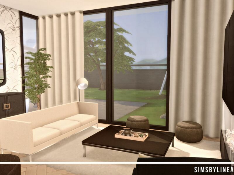 sims 4 cc city bungalow living room by simsbylinea 2