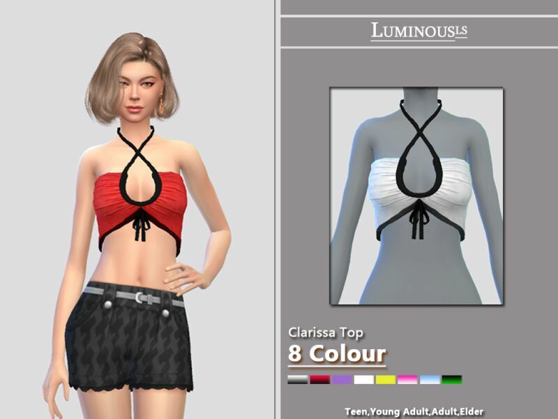 Clarissa TOP By Luminousls Sims 4 CC