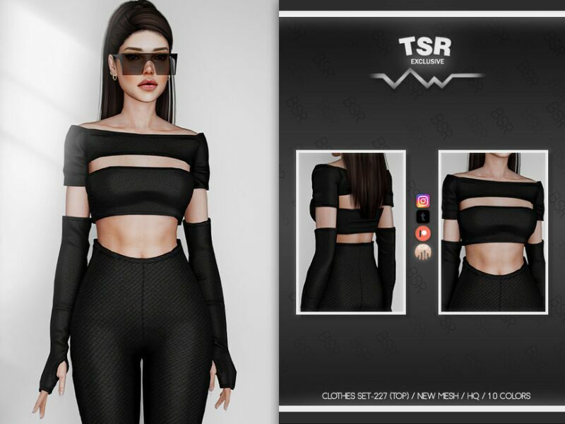 Clothes SET-227 (TOP) BD710 By Busra-Tr Sims 4 CC