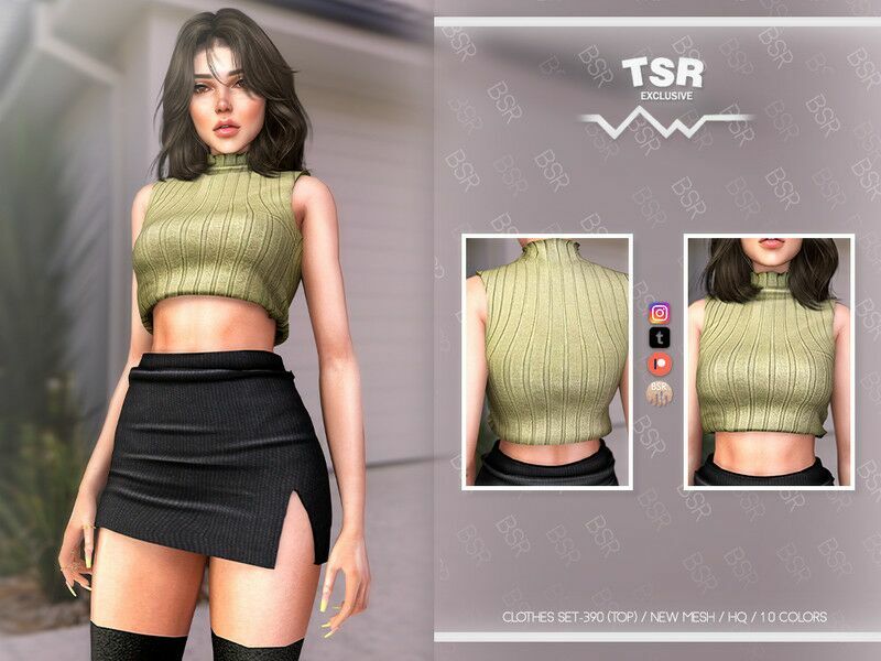 Clothes SET-390 (TOP) BD1061 By Busra-Tr Sims 4 CC