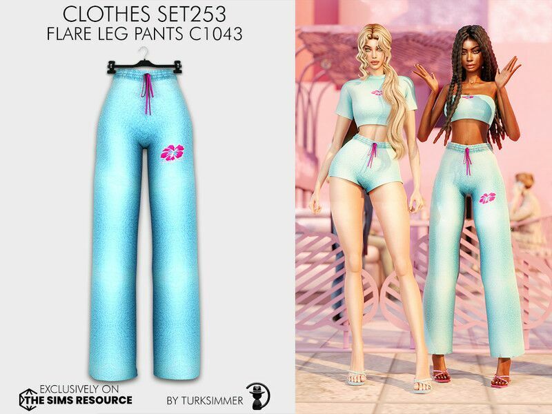 Clothes SET253 – Flare LEG Pants… By Turksimmer Sims 4 CC