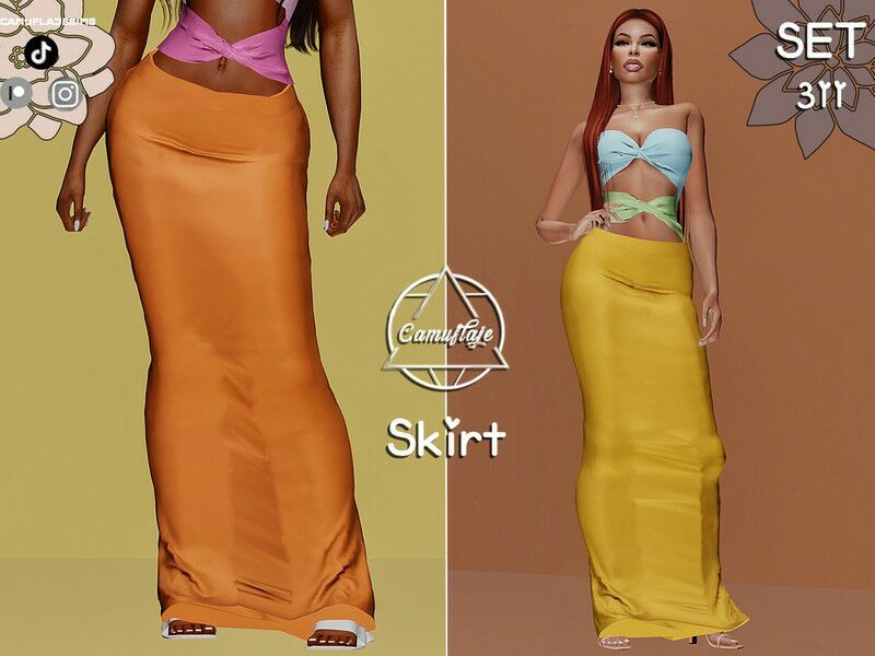 Colorful Skirt Sims 4 CC