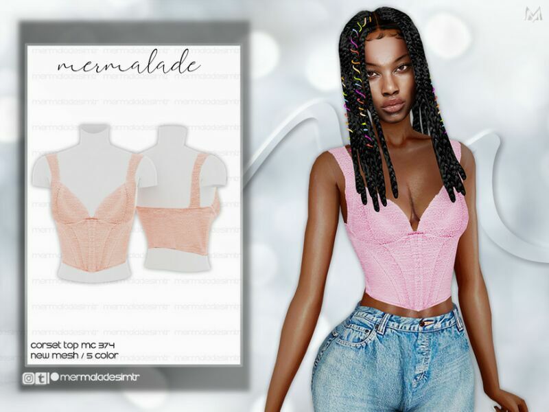 Corset TOP MC374 By Mermaladesimtr Sims 4 CC