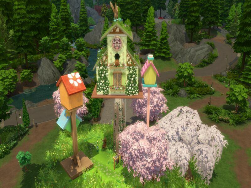 sims 4 cc cottage fairy birdhouse by susancho93 4