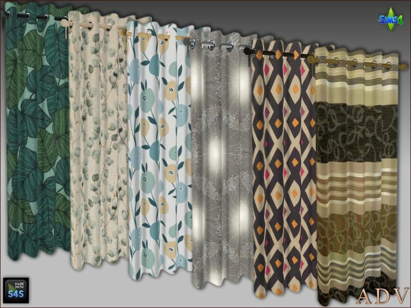 sims 4 cc curtains 9