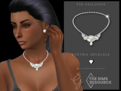 Cynthia Necklace By Glitterberryfly Sims 4 CC