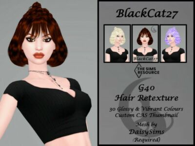 Daisysims G40 Hair Retexture (Mesh Needed) By Blackcat27 Sims 4 CC