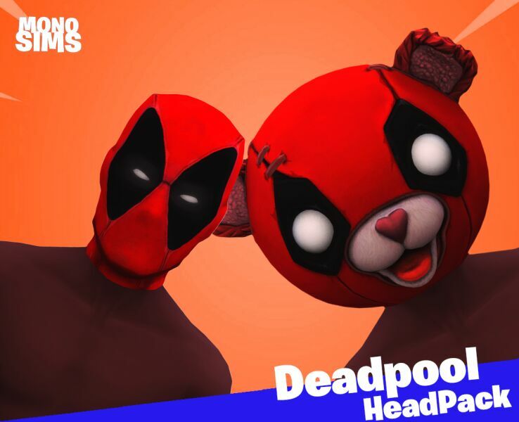 Deadpool Head Pack By Monosims Sims 4 CC