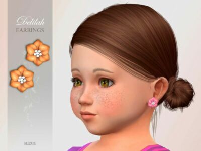 Delilah Earrings Toddler By Suzue Sims 4 CC