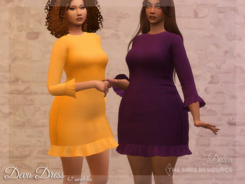 Deva Dress By Dissia Sims 4 CC