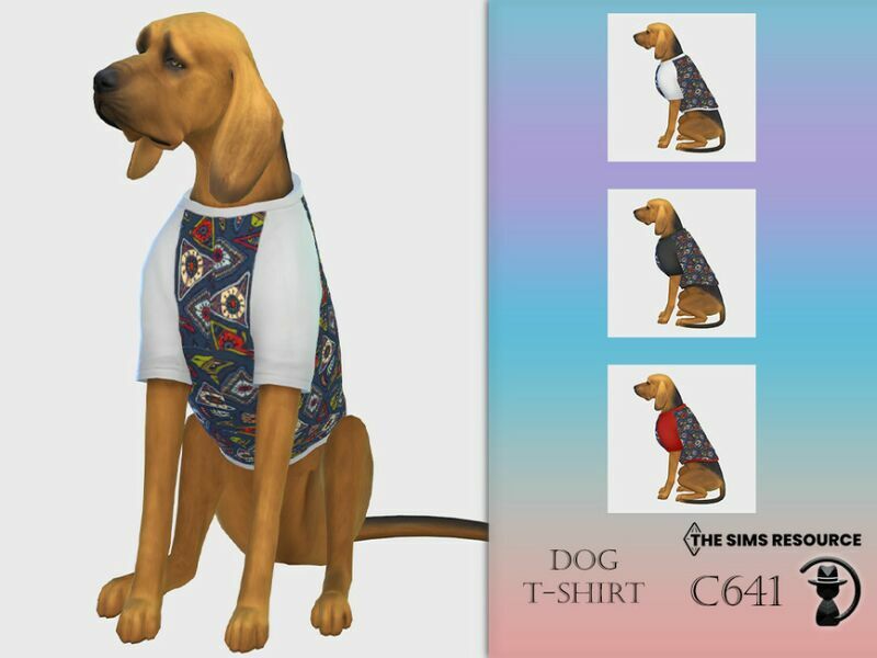 DOG T-Shirt C641 By Turksimmer Sims 4 CC