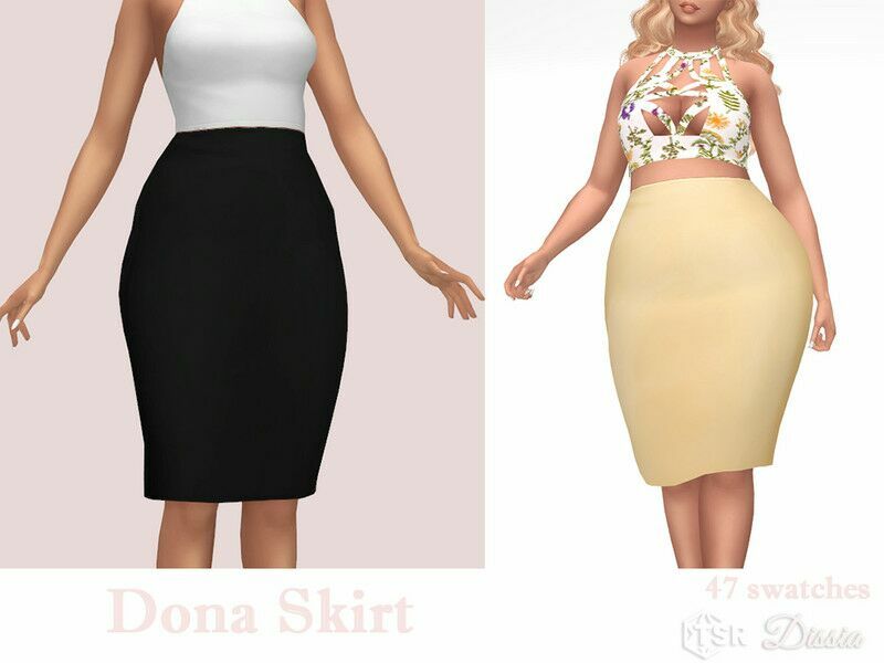 Dona Skirt By Dissia Sims 4 CC