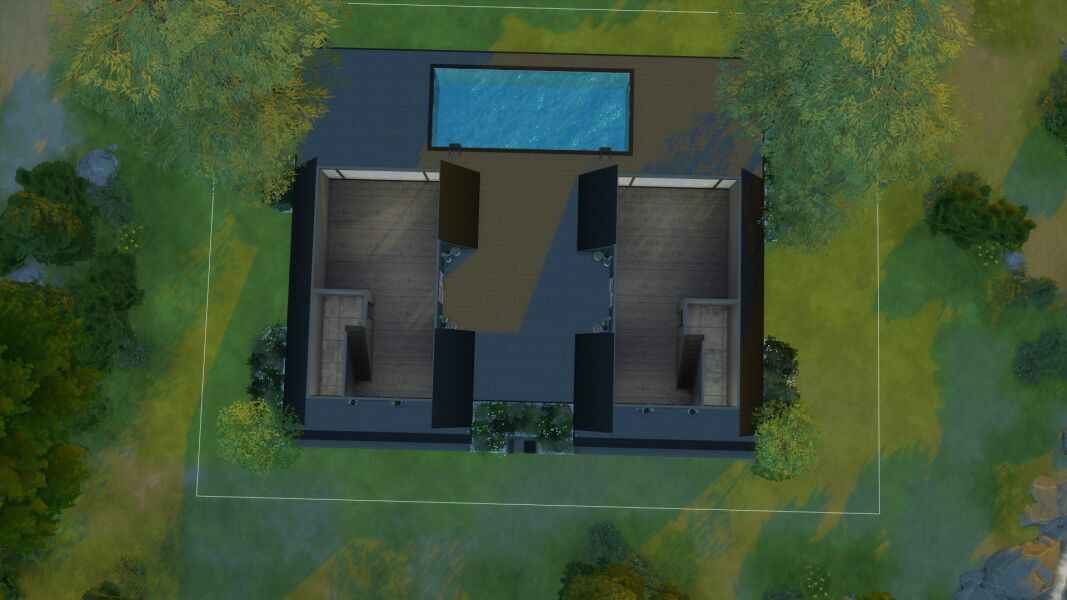 sims 4 cc double a frame house shell 2