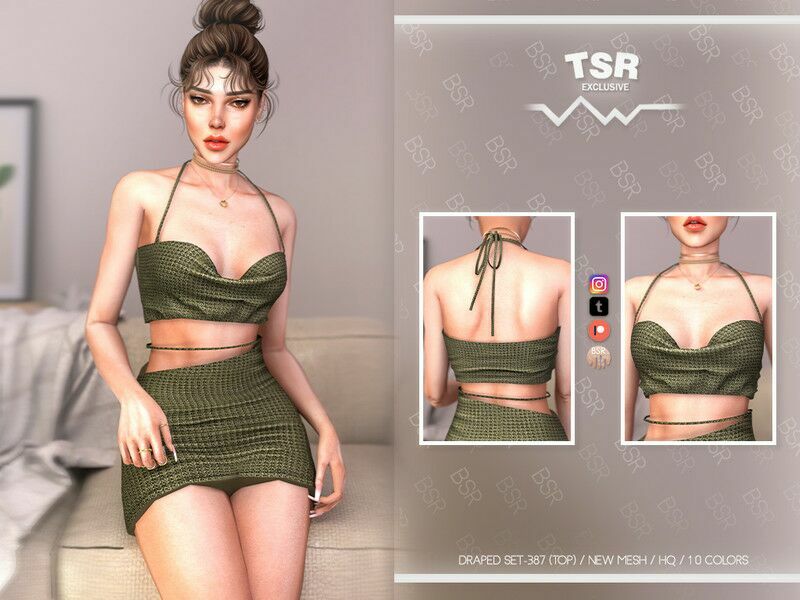 Draped SET-387 (TOP) BD1055 By Busra-Tr Sims 4 CC