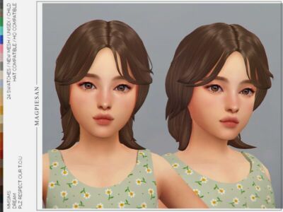 Dream Hair For Child By Magpiesan Sims 4 CC