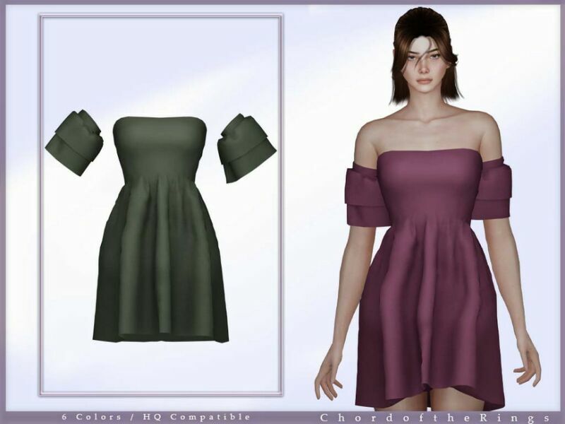 Dress NO.130 By Chordoftherings Sims 4 CC