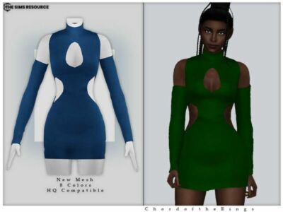 Dress NO.154 By Chordoftherings Sims 4 CC