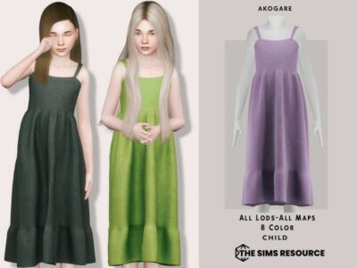 Dress NO.205 By _Akogare_ Sims 4 CC