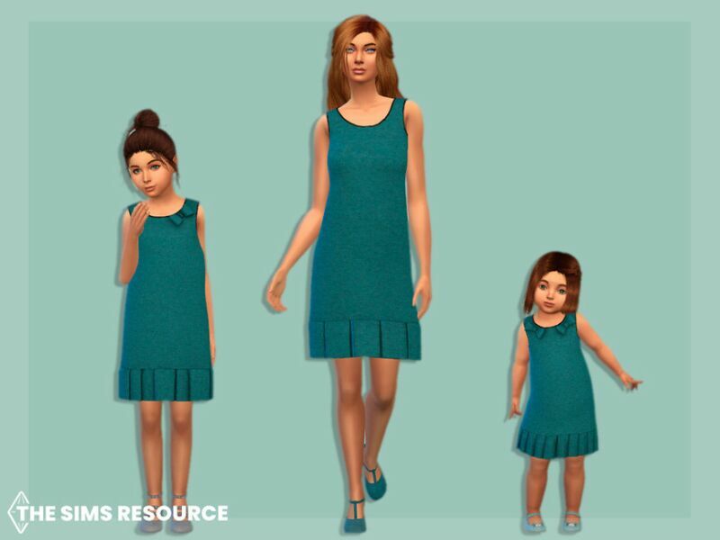 sims 4 cc dress with pleats at the hem adult by mysteriousoo 2