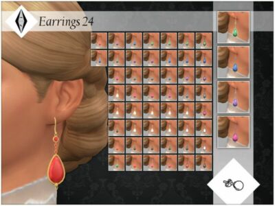 Earrings 24 By Aleniksimmer Sims 4 CC