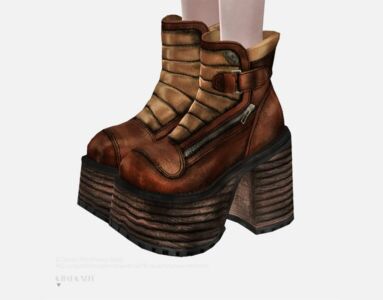 EL Dantes 90S Chunky Boots Sims 4 CC