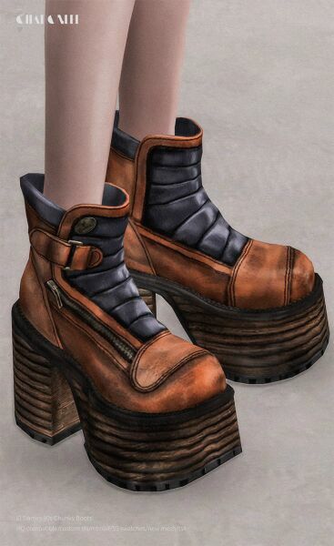 sims 4 cc el dantes 90s chunky boots 2