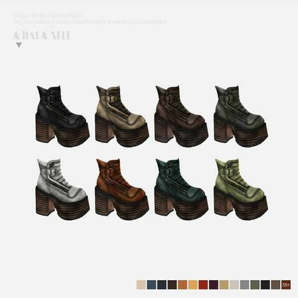 sims 4 cc el dantes 90s chunky boots 3