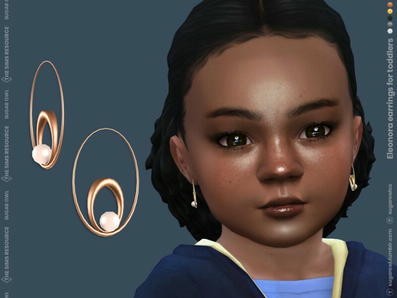 Eleonora Earrings For Toddlers Sims 4 CC