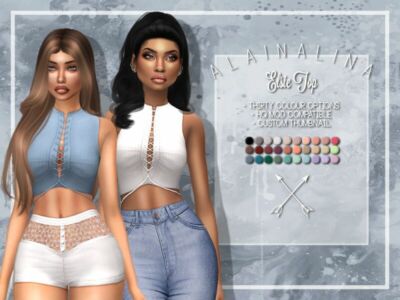 Elsie TOP By Alainalina Sims 4 CC