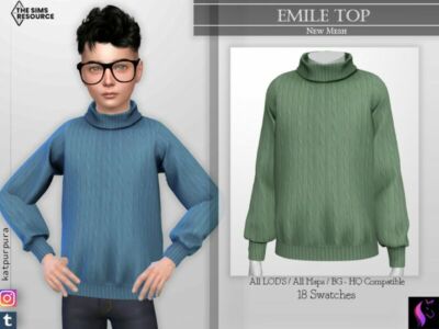 Emile TOP By Katpurpura Sims 4 CC