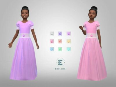 Erinaok Girl’S Gown 0410 By Erinaok Sims 4 CC