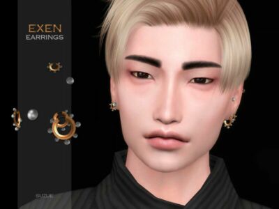 Exen V2 Earrings By Suzue Sims 4 CC