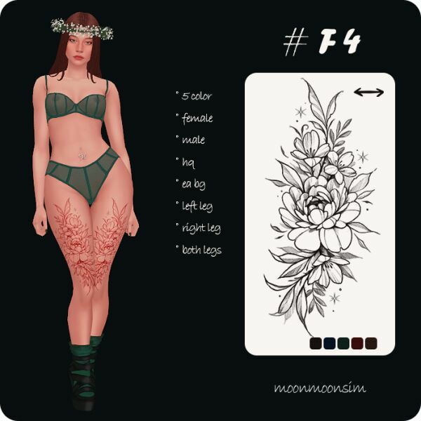 #F4_Tattoo Sims 4 CC