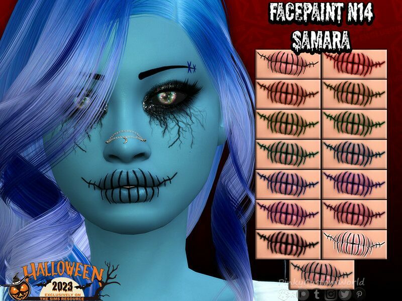 Facepaint N14 – Samara By Pinkycustomworld Sims 4 CC