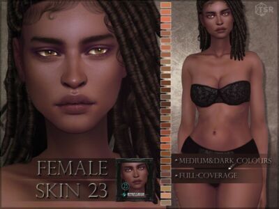 Female Skin 23 – Medium And Dark Colours Sims 4 CC