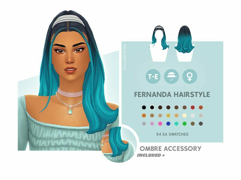 Fernanda Hairstyle – SET Sims 4 CC