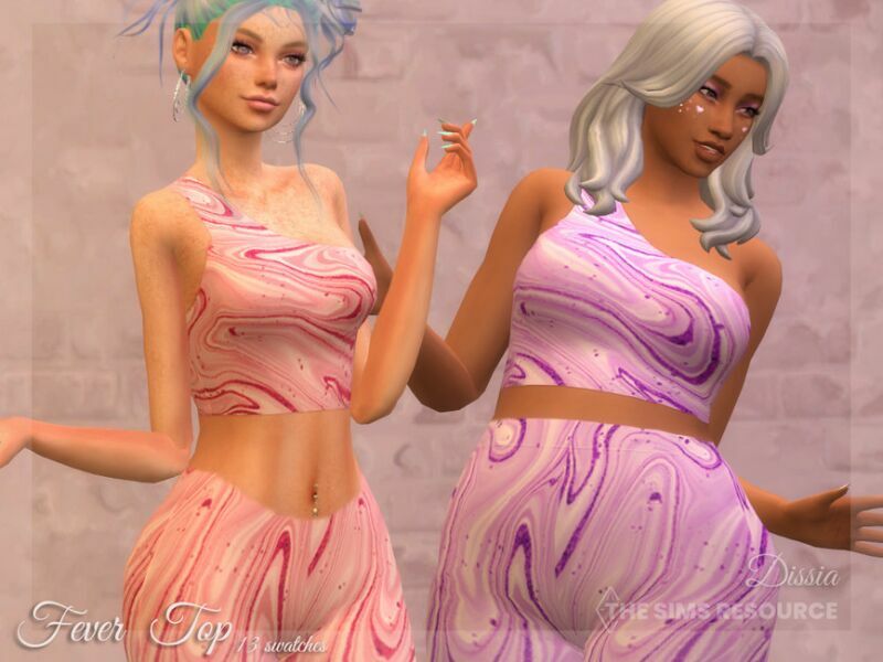 Fever TOP By Dissia Sims 4 CC